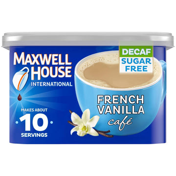 Maxwell House International French Vanilla Café-Style Decaf Sugar Free Light_Roast Beverage Mix, 4 Oz. Canister