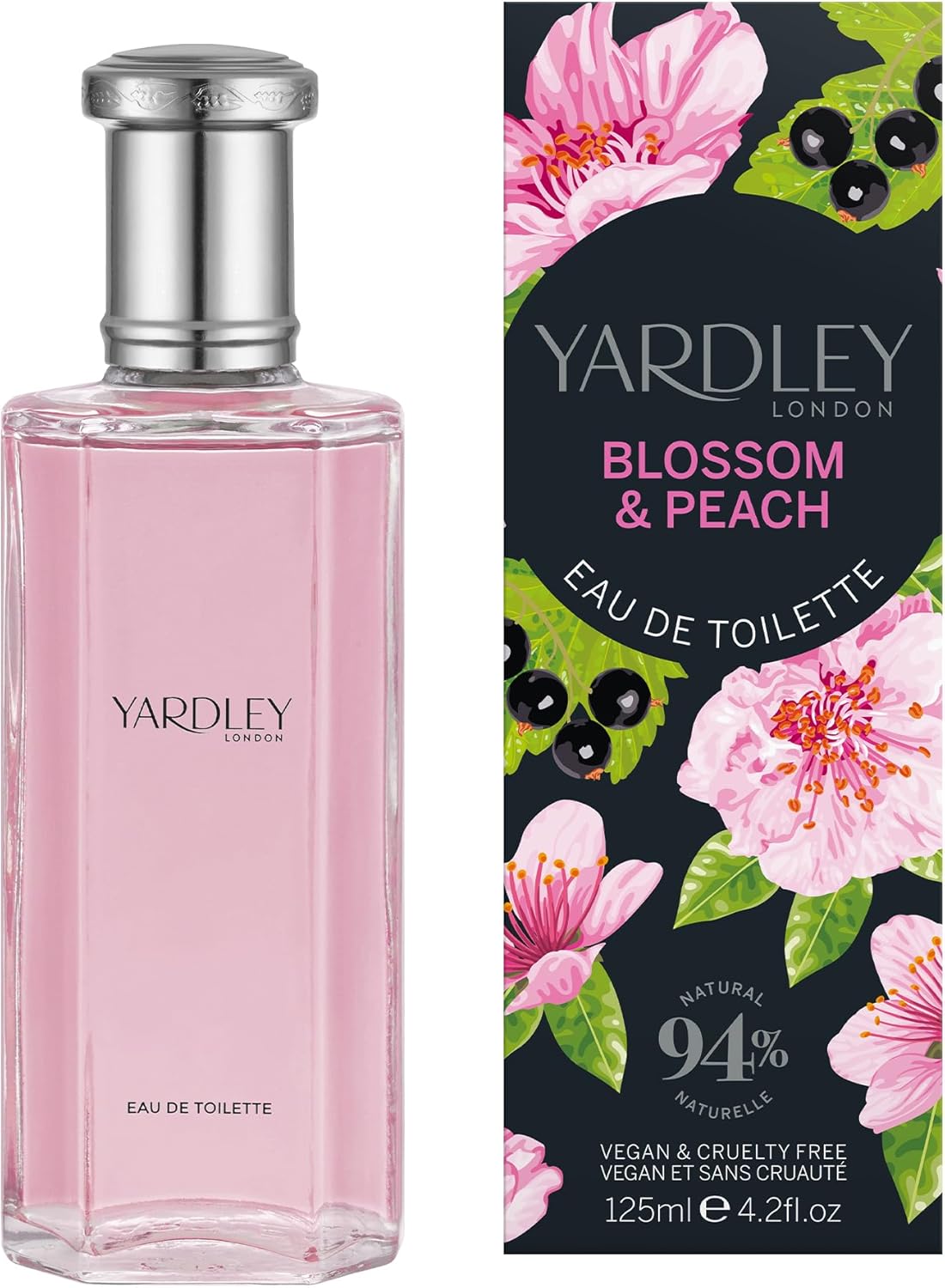 Yardley London Blossom and Peach Eau de Toilette, Floral Womens Perfume with Notes of Citrus and Cassis, Fruity Blossom Perfume for Women 125ml : Amazon.co.uk: Beauty