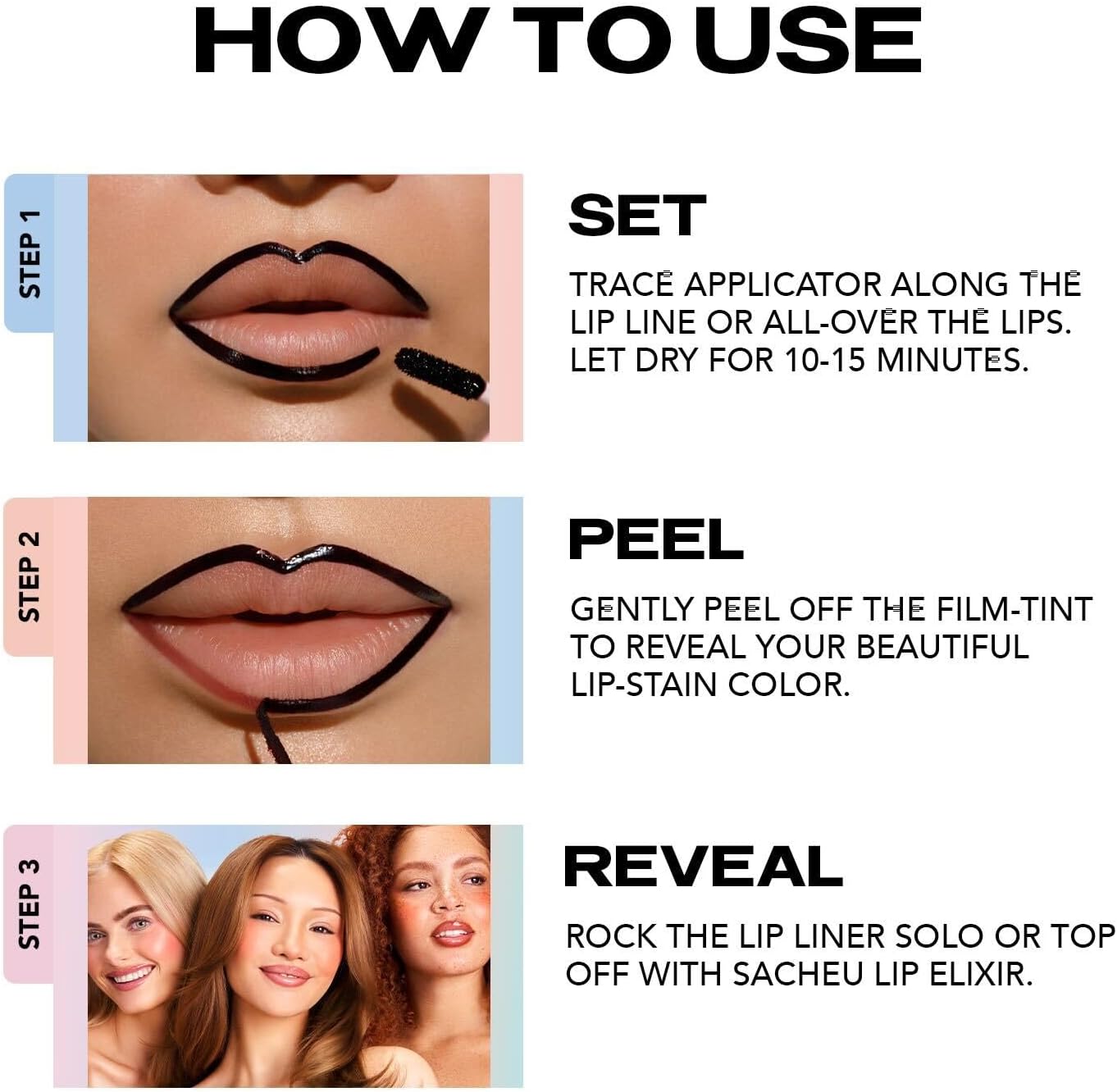 Sacheu Lip Liner STAY-N Peel Off Lip Stain — Long Lasting Matte Lip Tattoo Transfer Proof Lipstain Infused with Hyaluronic Acid & Vitamin E for All Skin Types — Vegan & Cruelty-Free, p-INKED : Amazon.co.uk: Beauty