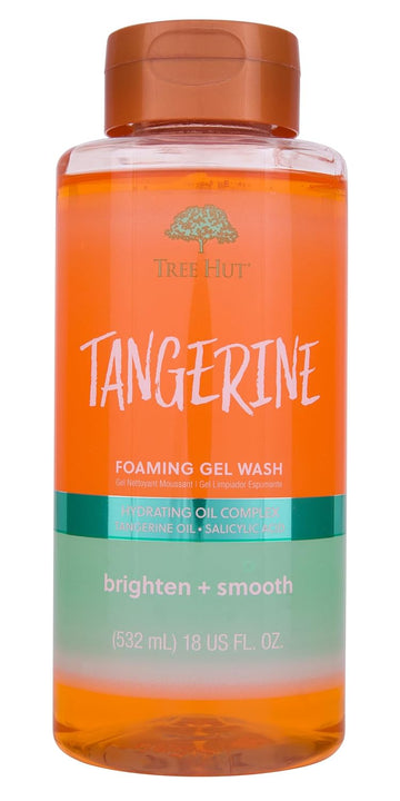 Tree Hut Tangerine Foaming Gel Wash | Cleanse & Soothe Skin Without Stripping Moisture | Made With Our Hydrating Oil Complex | 18 Fl Oz