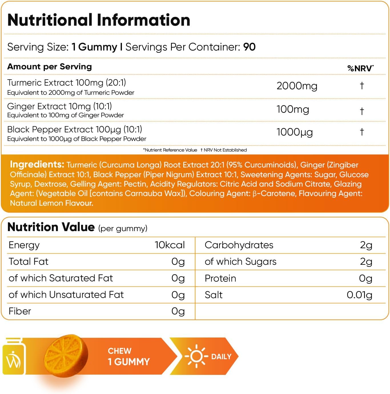 Turmeric Gummies with Black Pepper & Ginger 2100mg - 90 Natural Lemon Flavour Vegan Turmeric Gummies (3 Months Supply) –High Strength Alternative to Turmeric & Black Pepper Capsules for Adults : Amazon.co.uk: Health & Personal Care