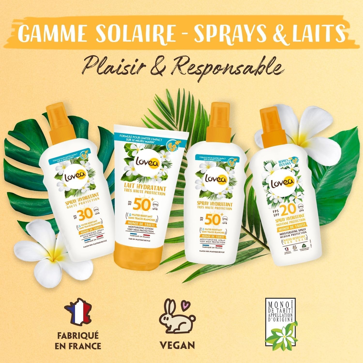Lovea Moisturising Sun Protection Spray Monoï De Tahiti - 150 Ml (Spf 50)