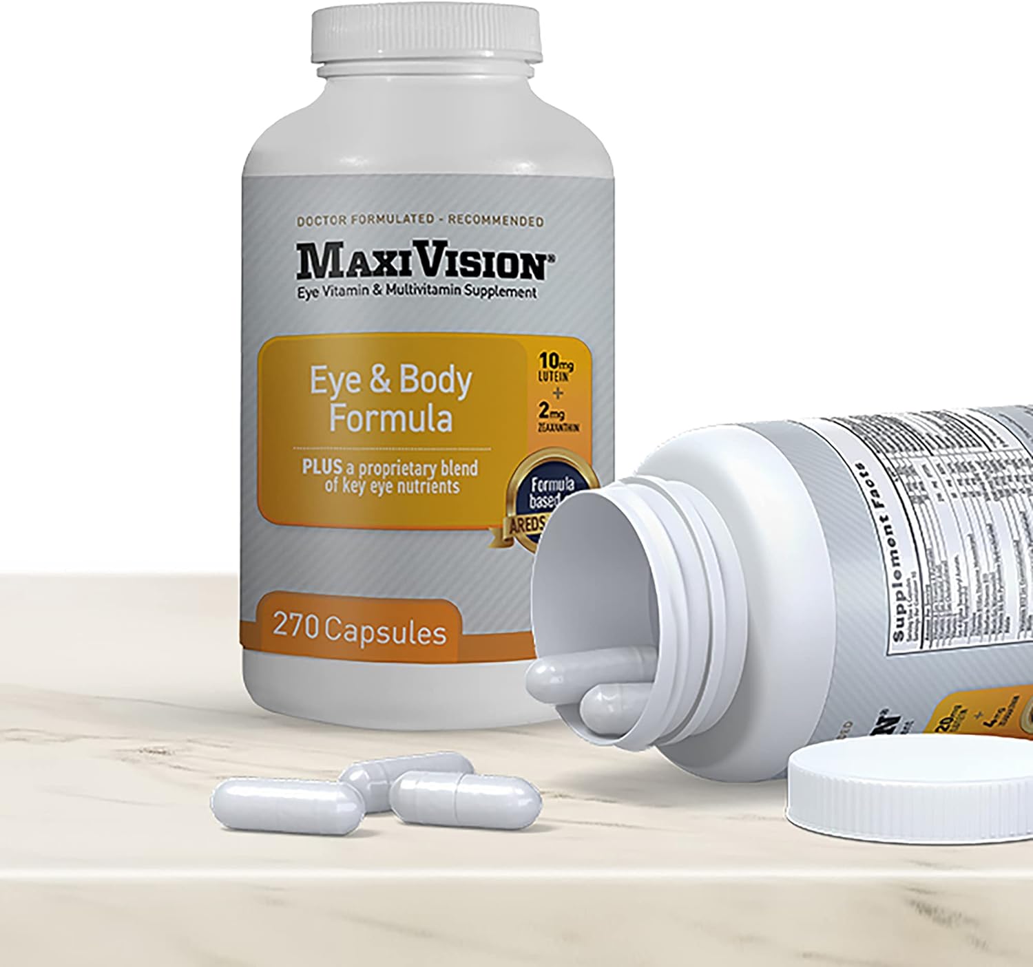 MaxiVision® Eye & Body Formula - Based on AREDS 2 Study - 270 Eye Vitamins Capsules - 1 Bottle : Health & Household