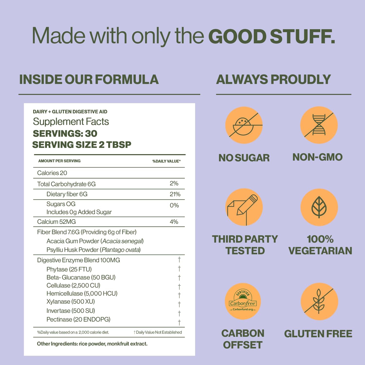 Hilma Daily Fiber And Digestive Enzymes, Fiber Supplement Powder With Prebiotics And Enzymes Formulated With Psyllium Husk And Acacia, Gluten Free, Vegan, Fsa Eligible, Digestive Support, 30 Servings : Health & Household