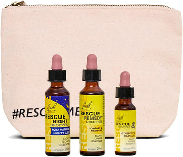 Rescue Calm Companions Gift Set, Promote Calm For You & Your Dog/Cat, Flower Essence Dropper Kit, Day Night Support, Separation Relief, Natural Emotional Wellness, 3 Pack Bundle