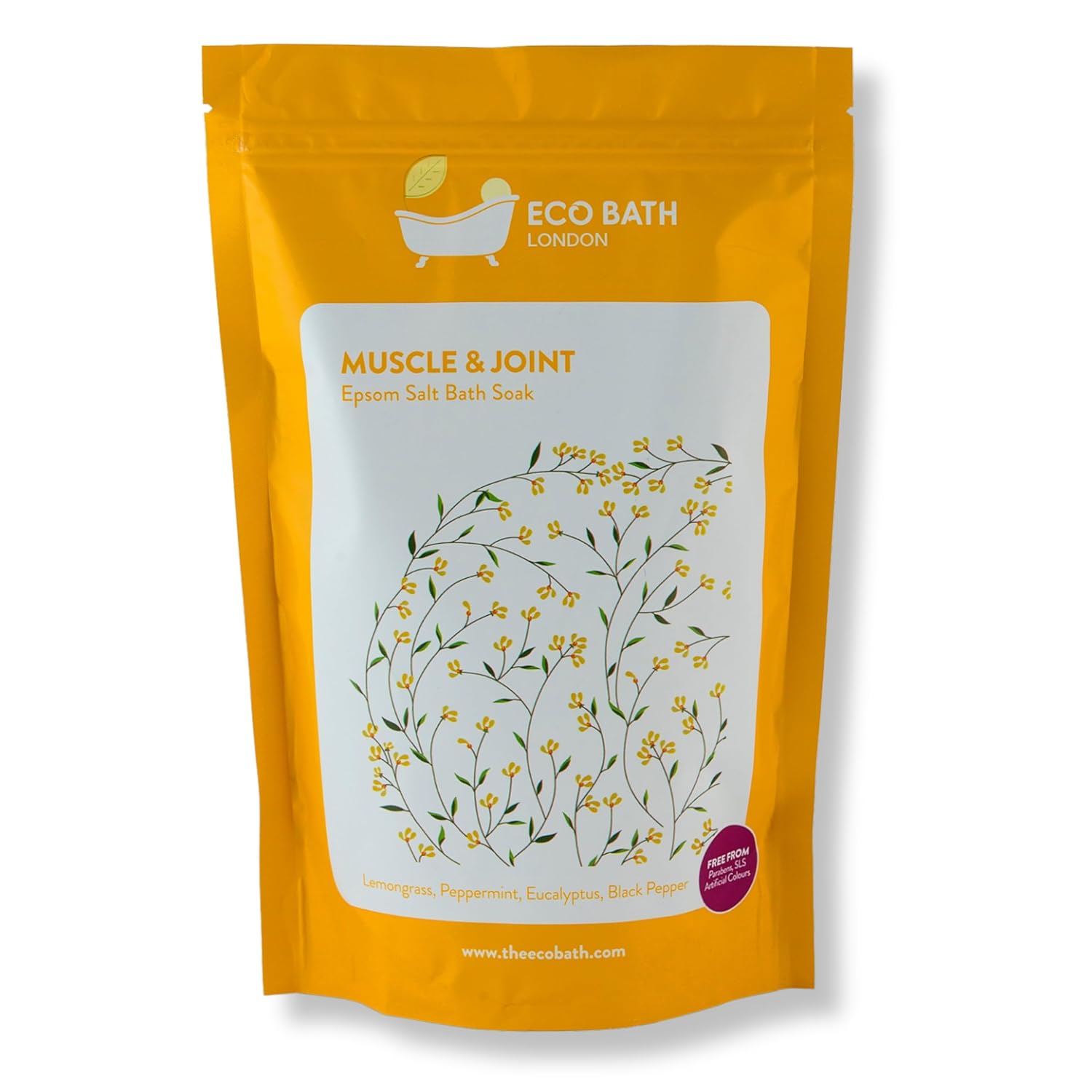 Detox Epsom Salt Bath Soak – Made In Uk | Magnesium Bath Salts With Grapefruit Essential Oil | Epsom Salts For Detox & Skin Care - 0.55 Lb (250 G)