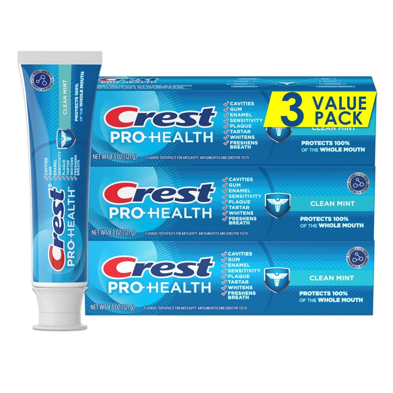 Crest Pro-Health Clean Mint Toothpaste (4.3Oz) Triple Pack