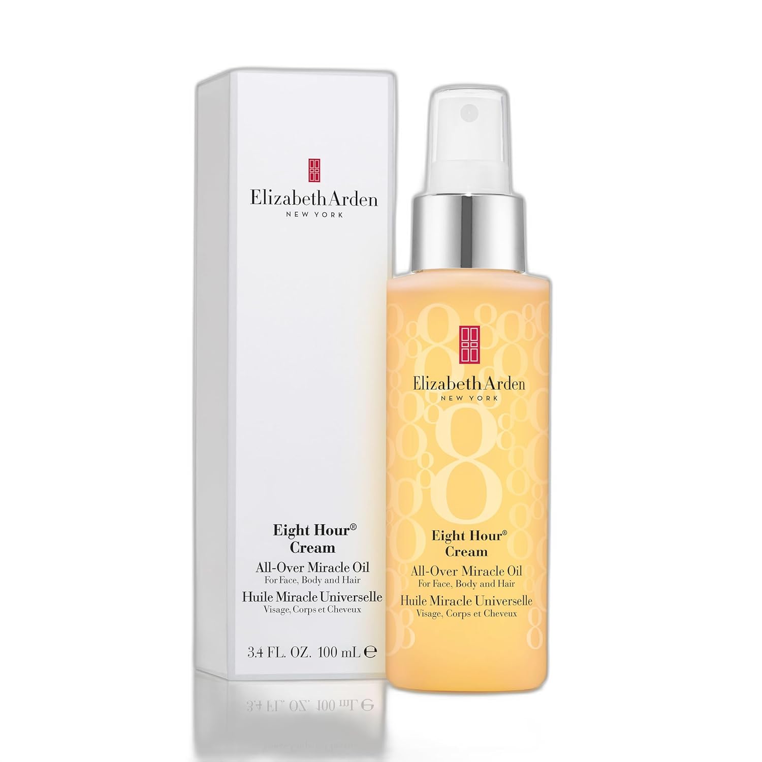 Elizabeth Arden Eight Hour Cream, All-Over Miracle Oil, For Face, Body & Hair, 3.4 Oz