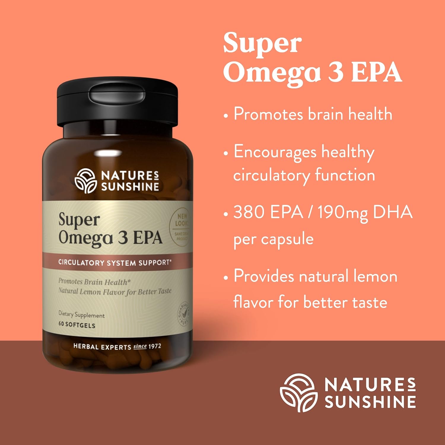 Nature's Sunshine Super Omega-3 EPA 180 Softgels