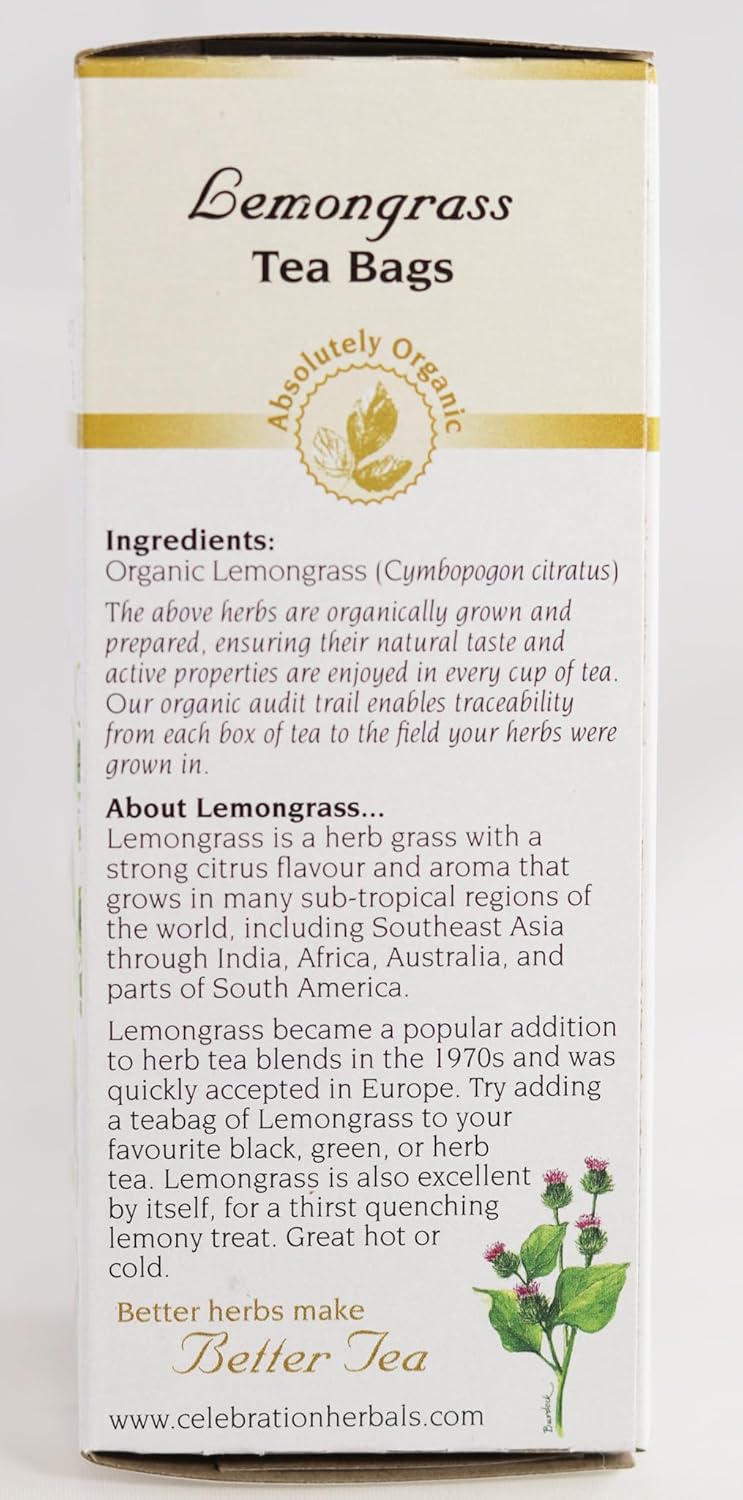 Celebration Herbals Lemongrass Tea Organic 24 Bag, 32Gm : Grocery & Gourmet Food