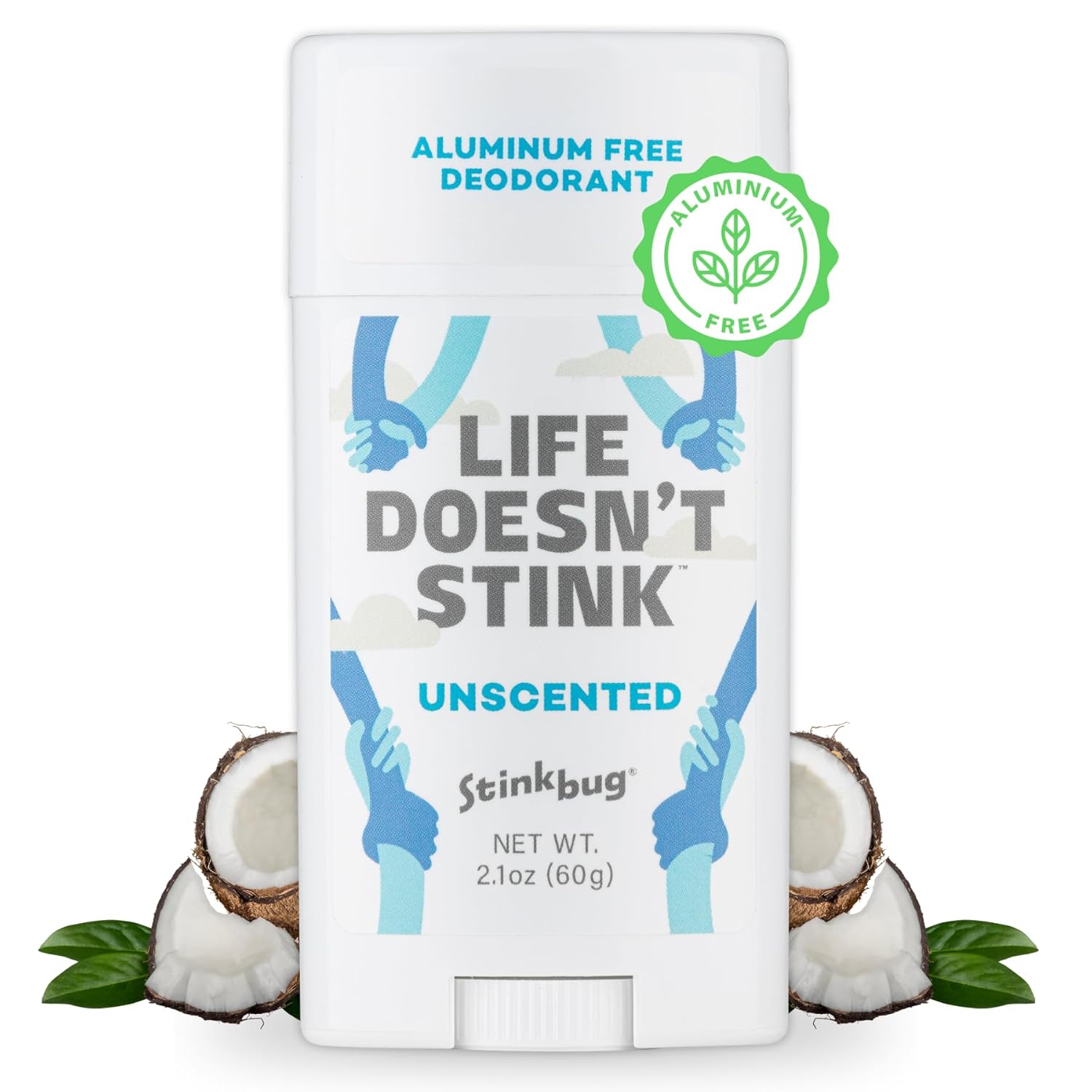 Natural Organic Deodorant Stick With Vanilla And Mint, Coconut Oil And Activated Charcoal, Aluminum Free Deodorant By Stinkbug Naturals, Vanilla Mint 2-Pack