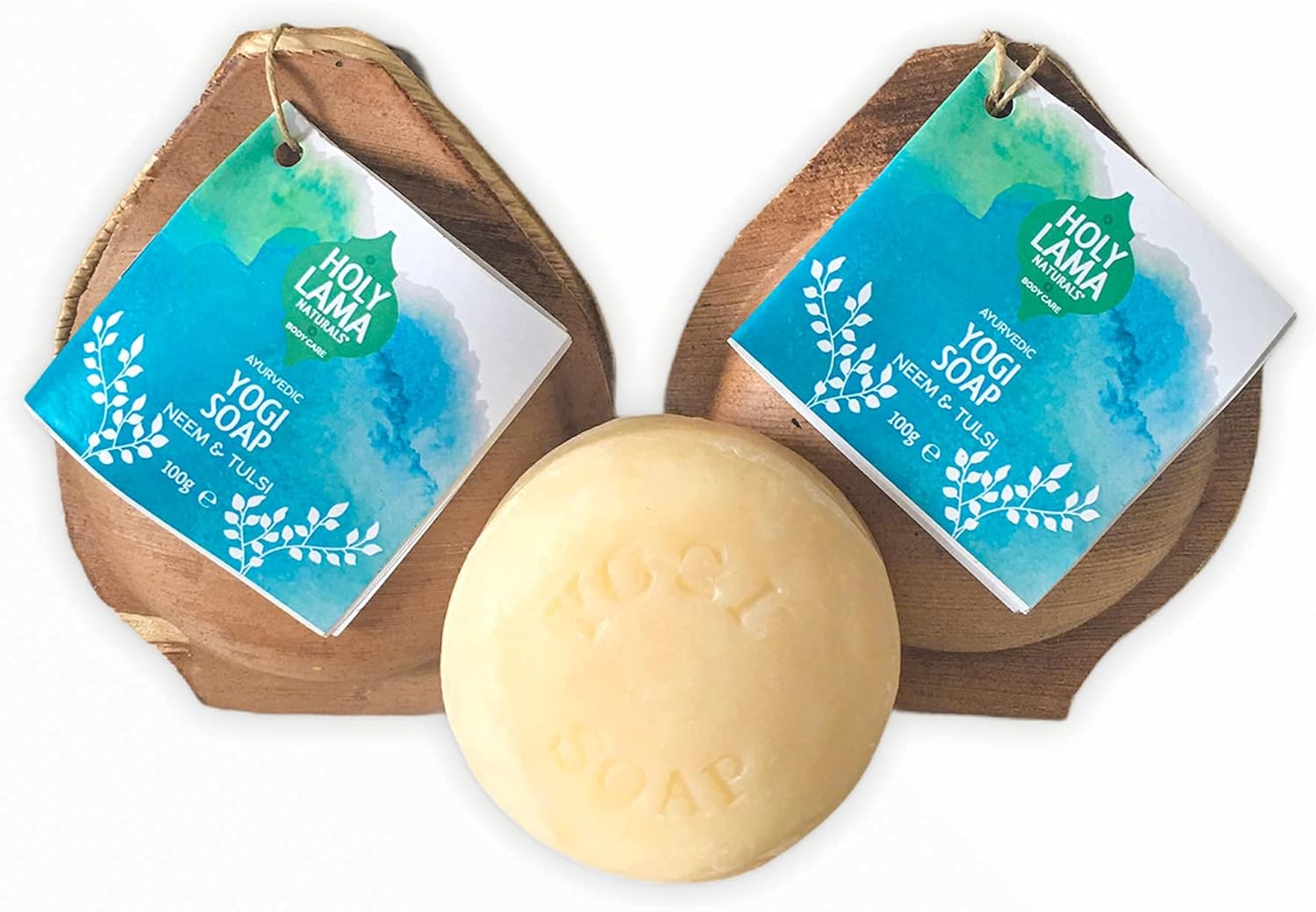 Holy Lama Natural Handmade Ayurvedic Turmeric Vegan Soap For Hand & Body - Curcuma 1 X 100G Round Bar