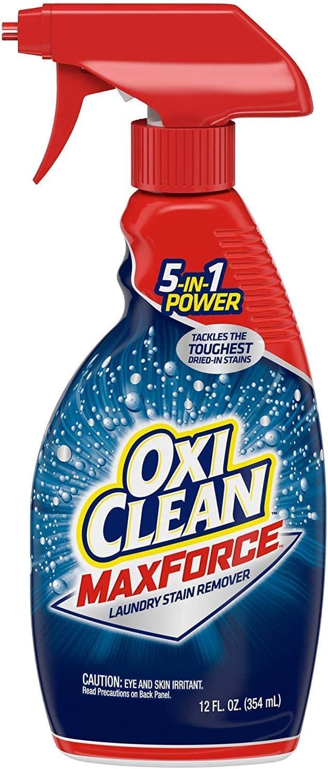 OxiClean Max Force Laundry Stain Remover, 12oz Spray Bottle