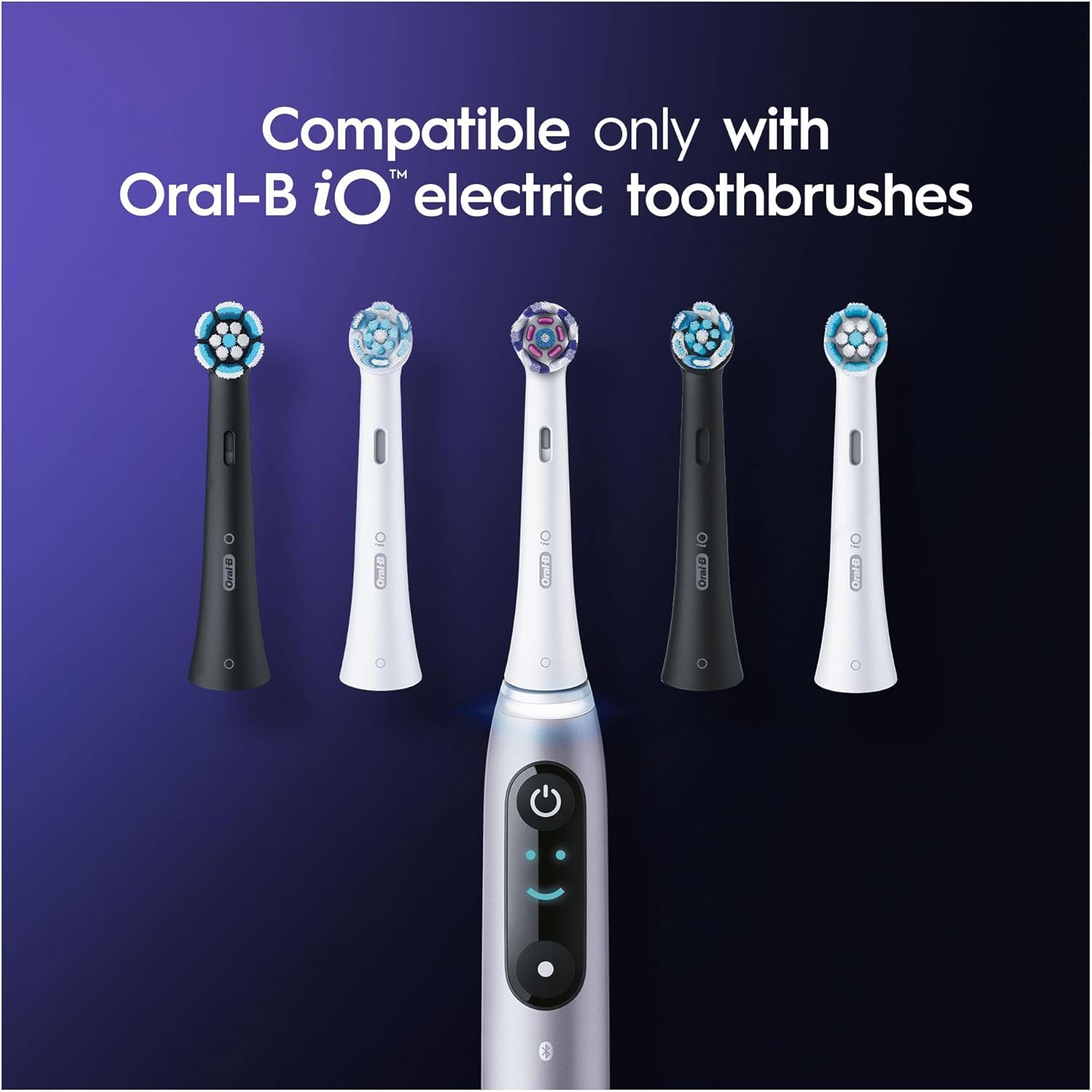 Oral-B iO Radiant White Electric Toothbrush Head, Angled Bristles Deeper Plaque Removal, with Polishing Petals for Teeth Whitening, Pack of 2 Toothbrush Heads, White : Amazon.co.uk: Health & Personal Care