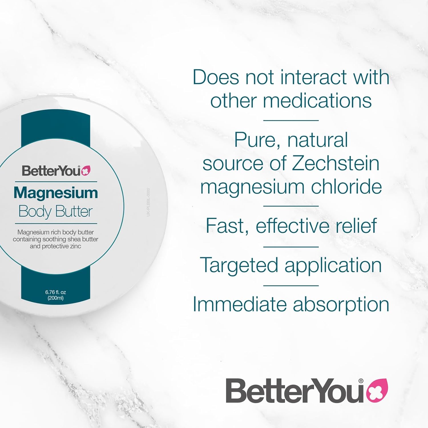 BetterYou Magnesium Skin Body Butter | Pure, Clean and Natural Source Of Magnesium Chloride |Soothing Shea Butter And Zinc Formulation | Palm-Oil Free | 200ml : Amazon.co.uk: Beauty