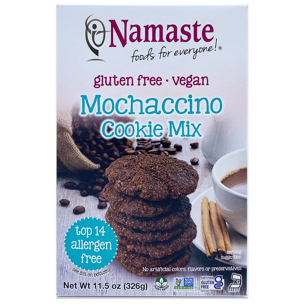 Namaste Foods Gluten Free Mochaccino Cookie Mix, 11.5 oz, Pack of 6