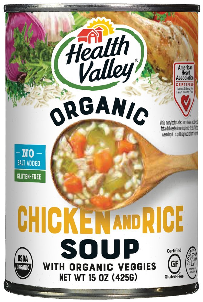 Health Valley Soup Chicken Rice No Salt, 15 Oz