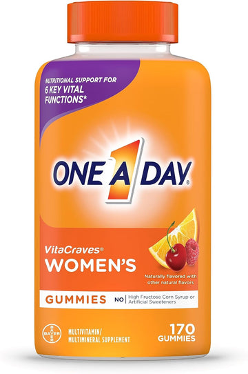 One A Day Women’S Multivitamin Gummies, Multivitamin For Women With Vitamin A, C, D, E And Zinc For Immune Health Support*, Calcium & More, 170 Count