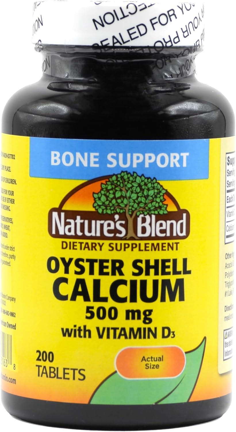 Nature'S Blend Oyster Shell Calcium With D3 200 Tabs