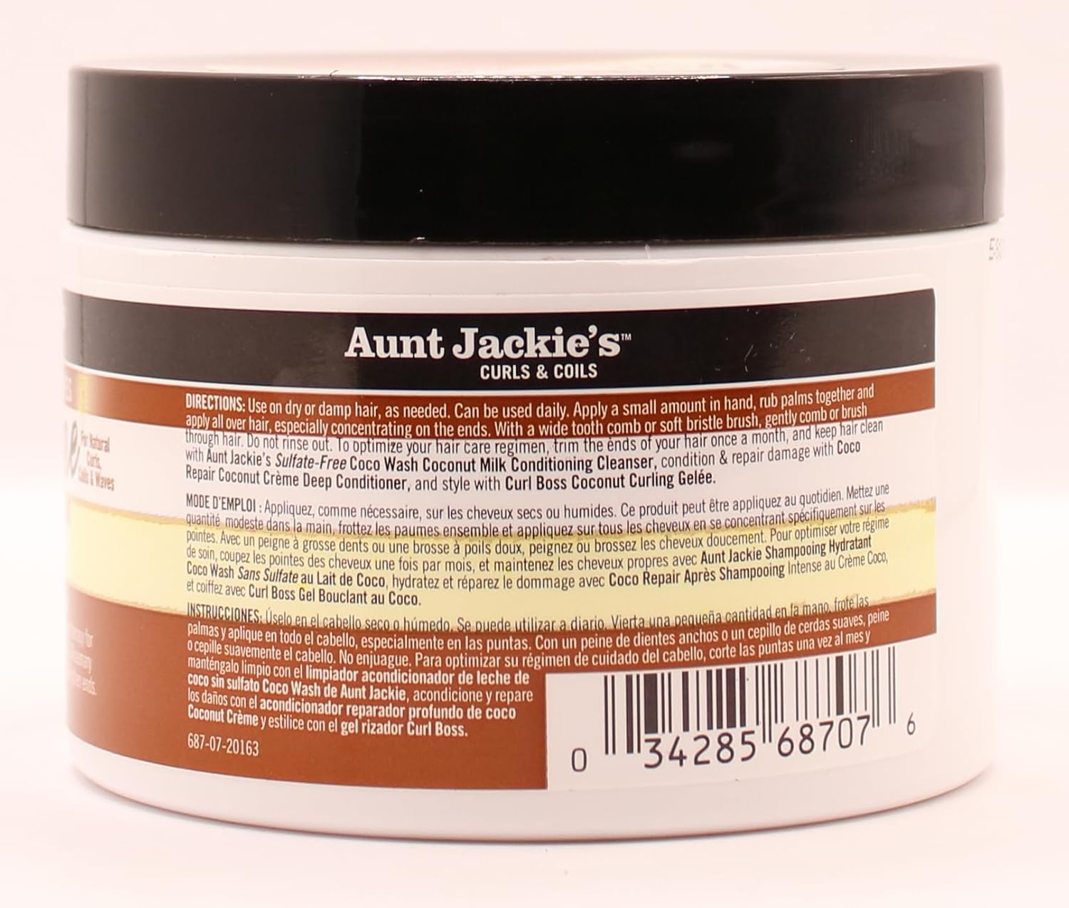 Aunt Jackie'S Coconut Butter Creme 213G, Coco Repair 426G & Coco Wash 355Ml