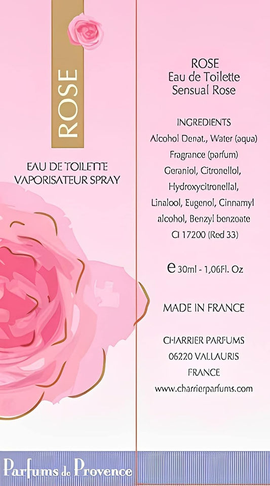 Charrier Parfums Range Provence Rose Eau De Toilette Spray 30 Ml