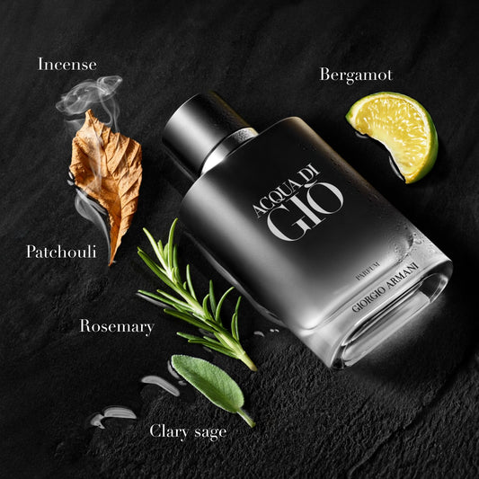 Armani Beauty - Acqua Di Giò - Parfum - Cologne For Men - Fresh & Woody Men’S Fragrance - Bergamot, Ginger, Marine, Geranium, Rosemary, Clary Sage, Patchouli, Incense Notes