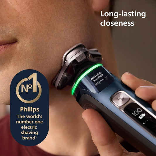 Philips Norelco Shaver Series 9000 Space Grade Edition, Wet & Dry Electric Shaver, With Lift & Cut Shaving System, Pop-Up Trimmer, Cleaning Pod & 3 Cartridges, Charge Stand & Travel Case, S9979/92