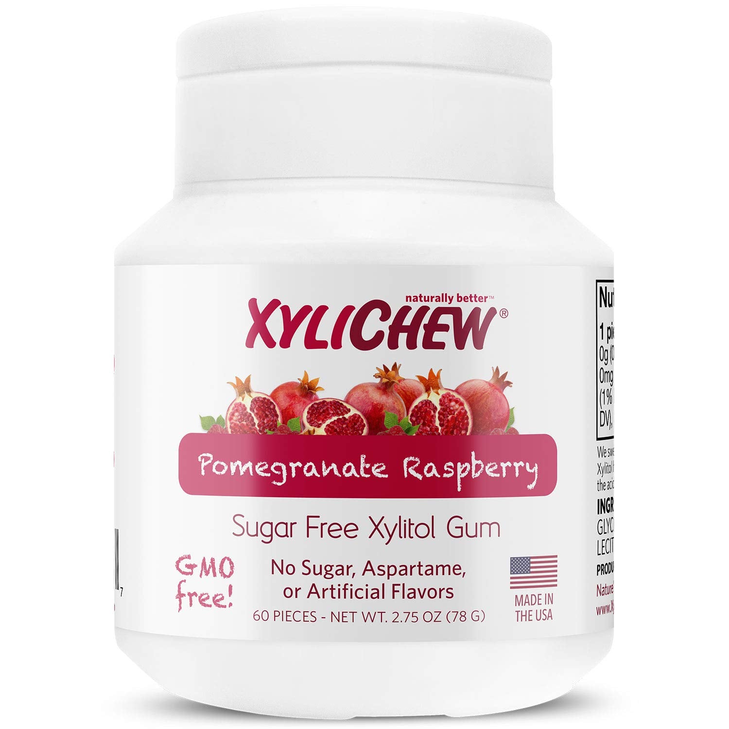 Xylichew 100% Xylitol Chewing Gum - Non Gmo, Non Aspartame, Gluten Free, And Sugar Free Gum - Natural Oral Care, Relieves Bad Breath And Dry Mouth - Peppermint, 288 Count : Grocery & Gourmet Food