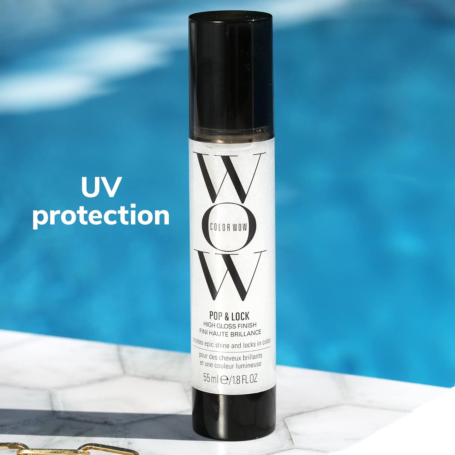 Color Wow Pop + Lock High Gloss Finish – Frizz Control Serum | Prevent Color Fade, Seal Split Ends, And Add Gloss | Get Silky, Shiny Hair!