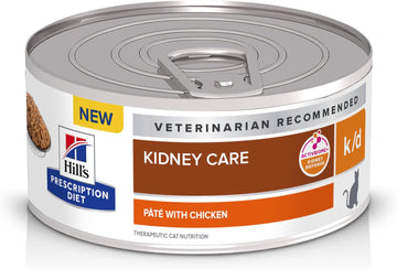 Hill'S Prescription Diet K/D Kidney Care With Chicken Wet Cat Food, Veterinary Diet, 5.5 Oz. Cans, 24-Pack