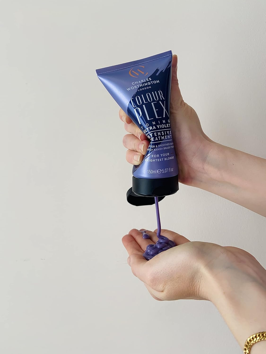 Charles Worthington Colourplex Ultra Violet Intensive Treatment, Purple Hair Treatment for Blonde Hair, Moisturising & Toning Treatment for Blonde Hair, 150ml : Amazon.co.uk: Beauty