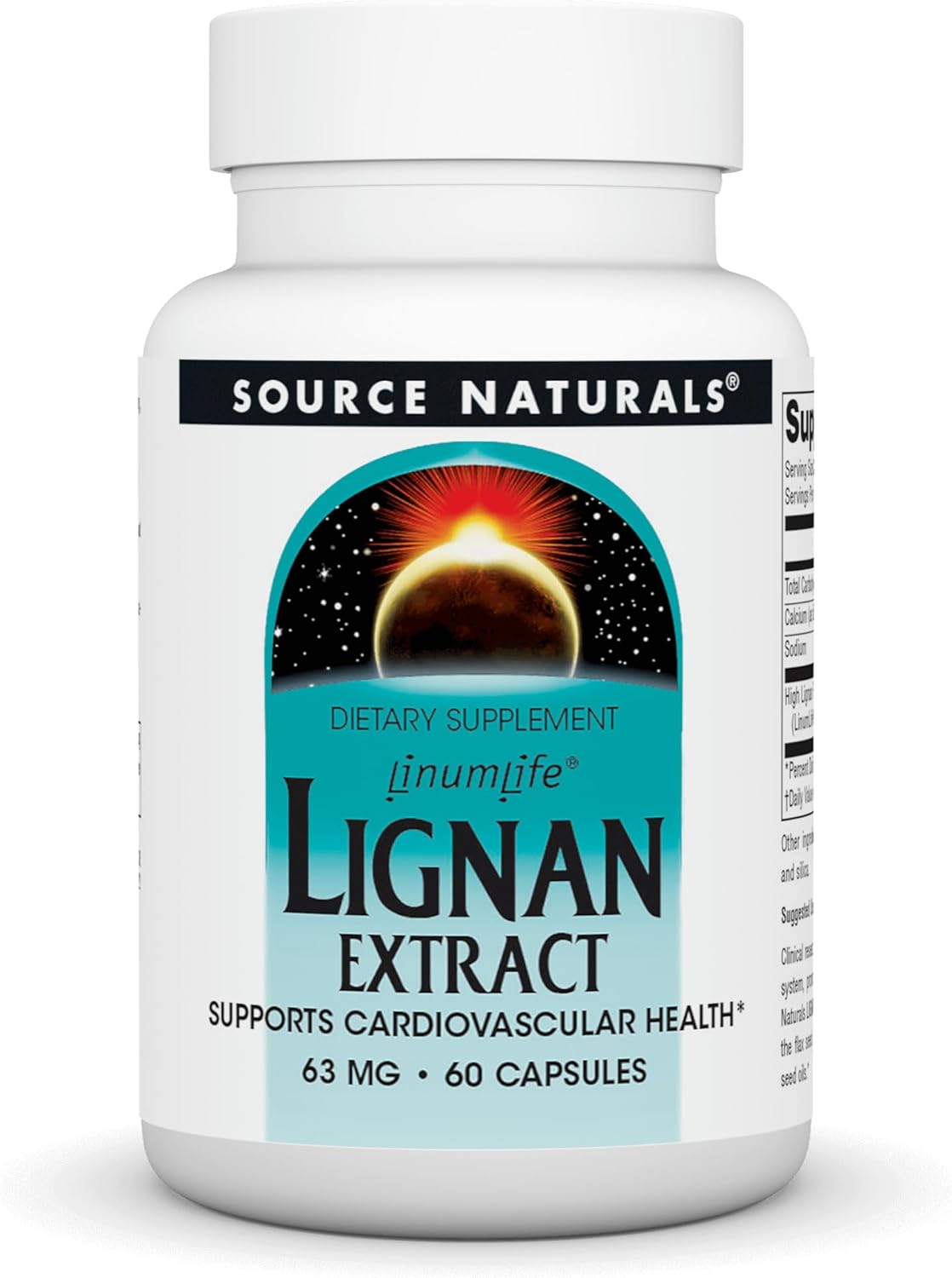 Source Naturals Lignan Extract 63 Mg Capsule, 60 Count