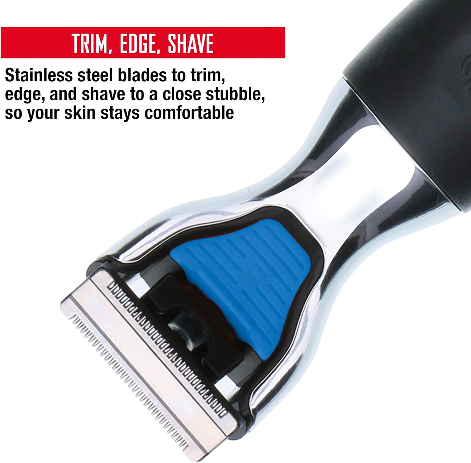 Barbasol Rechargeable Electric Wet And Dry Single Blade Shaver With Stainless Steel Blades And Adjustable Beard Trimmer Attachment