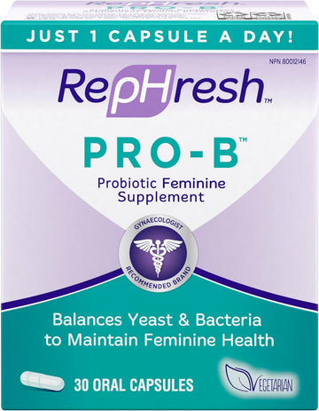 Rephresh Pro-B Probiotic Supplement For Women, 30 Oral Capsules