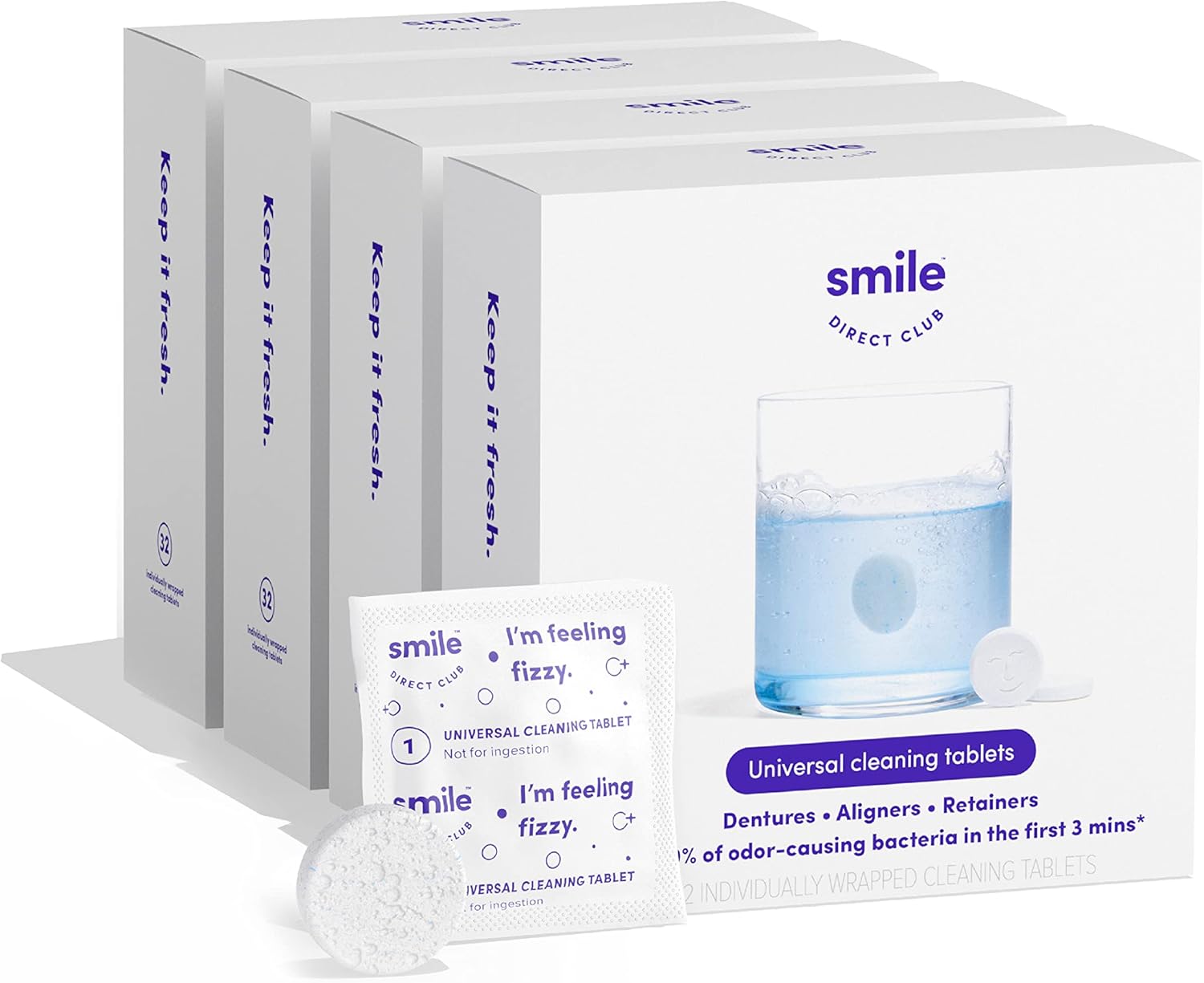 Smiledirectclub Retainer Cleaner, 128 Denture Cleaning Tablets, Safe And Minty Fresh