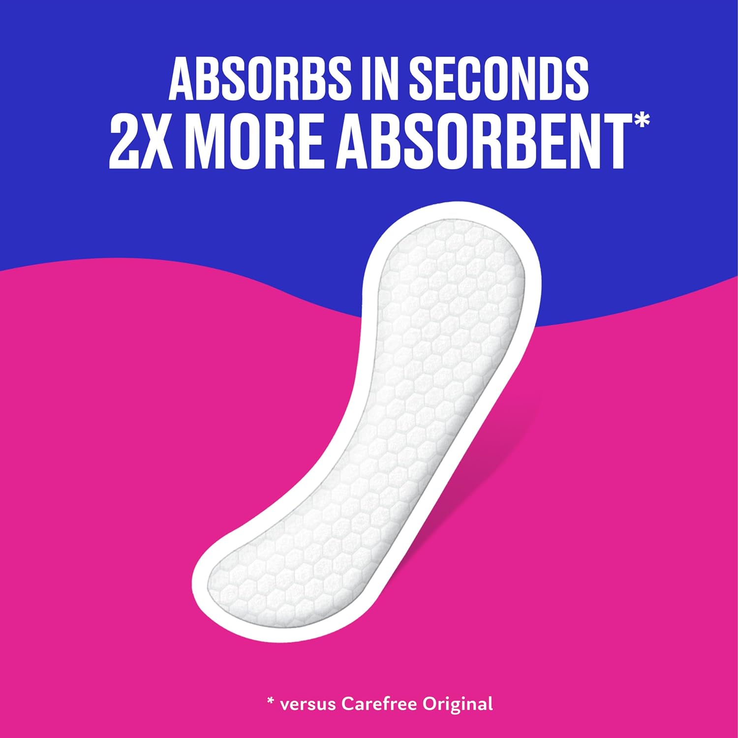 Carefree Panty Liners, Extra Long Liners, Wrapped, Unscented, 93ct (Packaging May Vary) : Health & Household