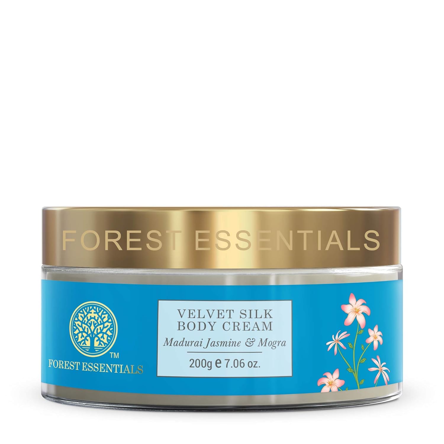 Forest Essentials Madurai Jasmine And Mogra Velvet Silk Body Cream, 200G