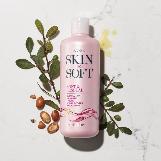 Skin So Soft Soft & Sensual Body Lotion With Argan Oil – 24+ Hour Moisturization, Spicy Floral Jasmine Scent, Dermatologically Tested, 11.8 Fl. Oz