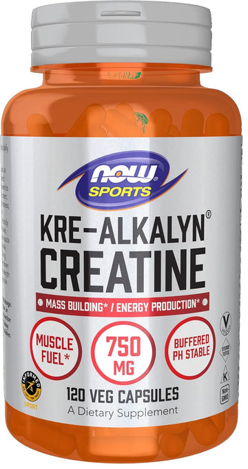 Now Foods Sports Nutrition, Kre-Alkalyn Creatine 750 Mg, Mass Building*/Energy Production*, 120 Veg Capsules