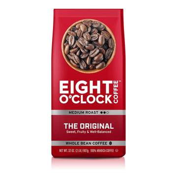Eight O'Clock Coffee The Original, 32 Ounce (Pack of 1) Medium Roast Whole Bean Coffee, Sweet, Fruity, Well Balanced