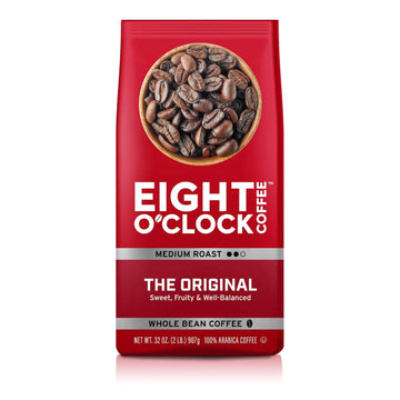 Eight O'Clock Coffee The Original, 32 Ounce (Pack Of 1) Medium Roast Whole Bean Coffee, Sweet, Fruity, Well Balanced