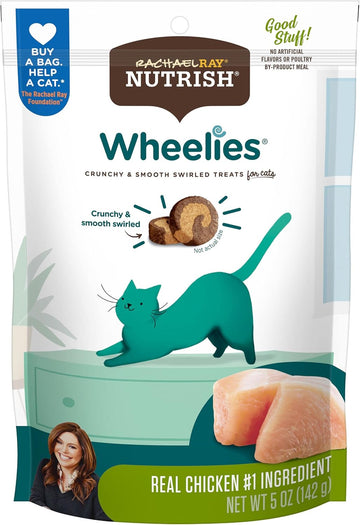 Rachael Ray Nutrish Wheelies Cat Treats, Chicken, 5 Ounces (Pack Of 6)