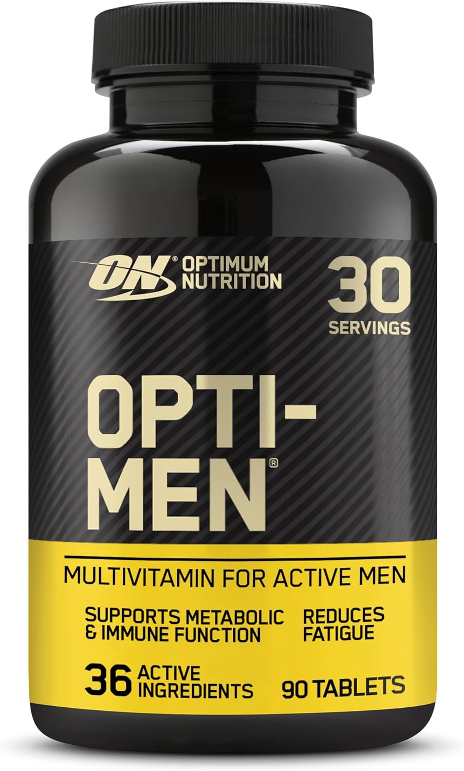 Optimum Nutrition Opti-Men Multi-Vitamin Supplements For Men With Vitamin D, Vitamin C, Vitamin B6 And Amino Acids, Unflavoured, 30 Servings, 90 Capsules