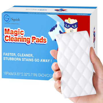 squish Magic Eraser Sponge, 18 Pack Magic Cleaning Pads