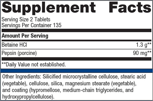 Metagenics Spectrazyme Metagest - Supports Stomach Health & Aids In Digestion* - With Betaine Hcl & Pepsin - Proteolytic Digestive Enzyme* - Non-Gmo - 135 Servings - 270 Tablets