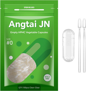 Size 0 Capsules Empty Vegan Plant Based Clear (500 Count) Gluten Free, Non-Gmo, Halal Certified Pill Caps Filling Kit With 2 Spoons For Vegetarian Diy Your Own Supplements