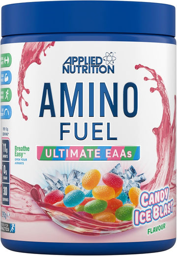 Applied Nutrition Amino Fuel - Amino Acids Supplement, Eaa Essential Amino Acids Powder, Muscle Fuel & Recovery (390G - 30 Servings) (Candy Ice Blast) (New)