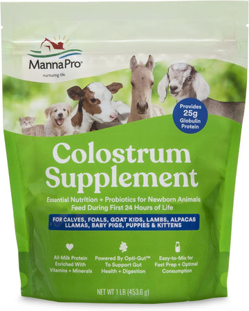 Manna Pro 1000330, 16-Ounces Colostrum Supplement, 1Lb
