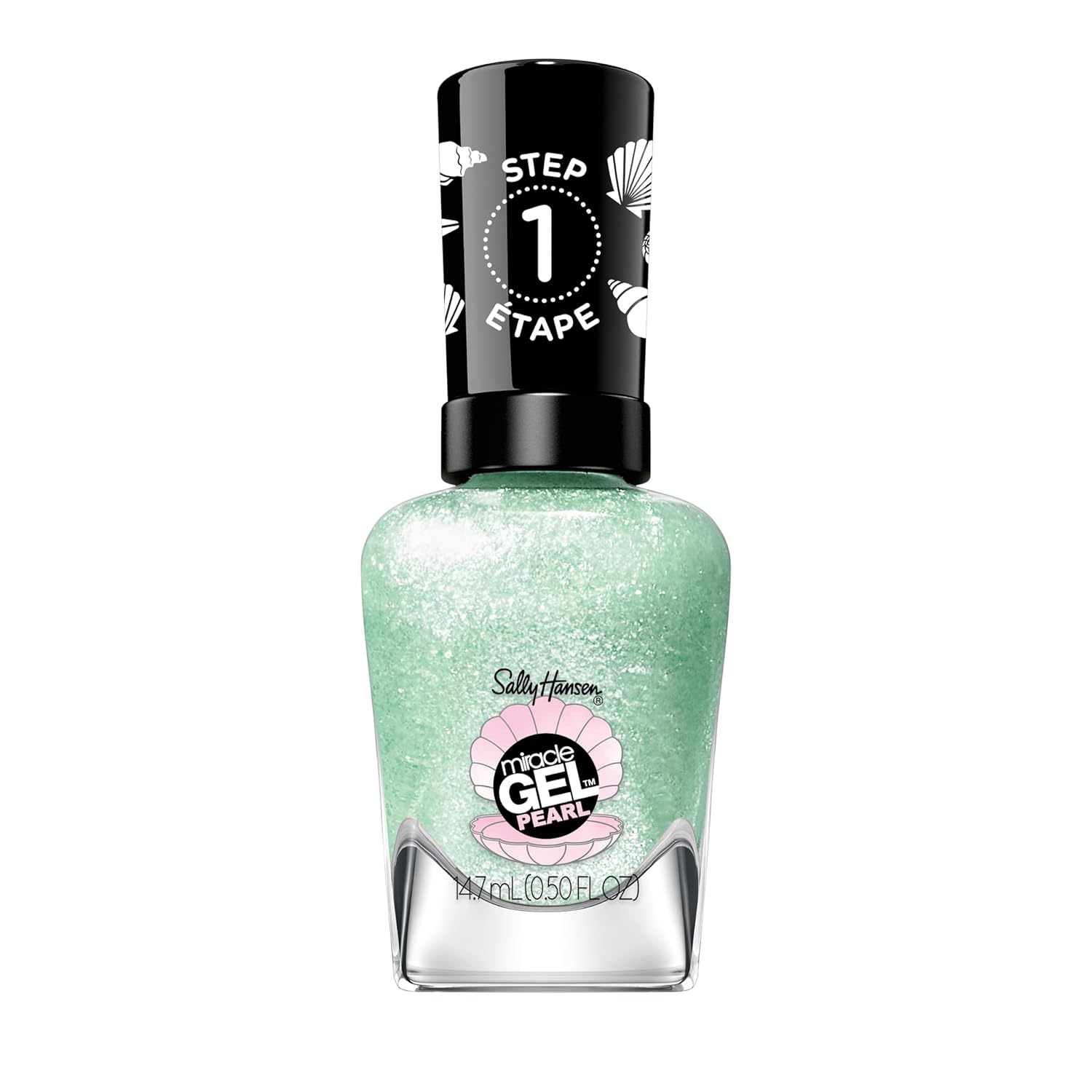 Sally Hansen Miracle Gel™, Pearls Under The Sea, Long Lasting, Gel-Like Formula, No Uv Lamp Needed, Green Nail Polish