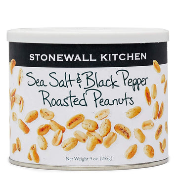 Stonewall Kitchen Sea Salt & Black Pepper Roasted Peanuts, 9 oz